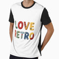 LOVE RETRO - IN COLORFUL FAUX LETTERING by AlexOBrienArt