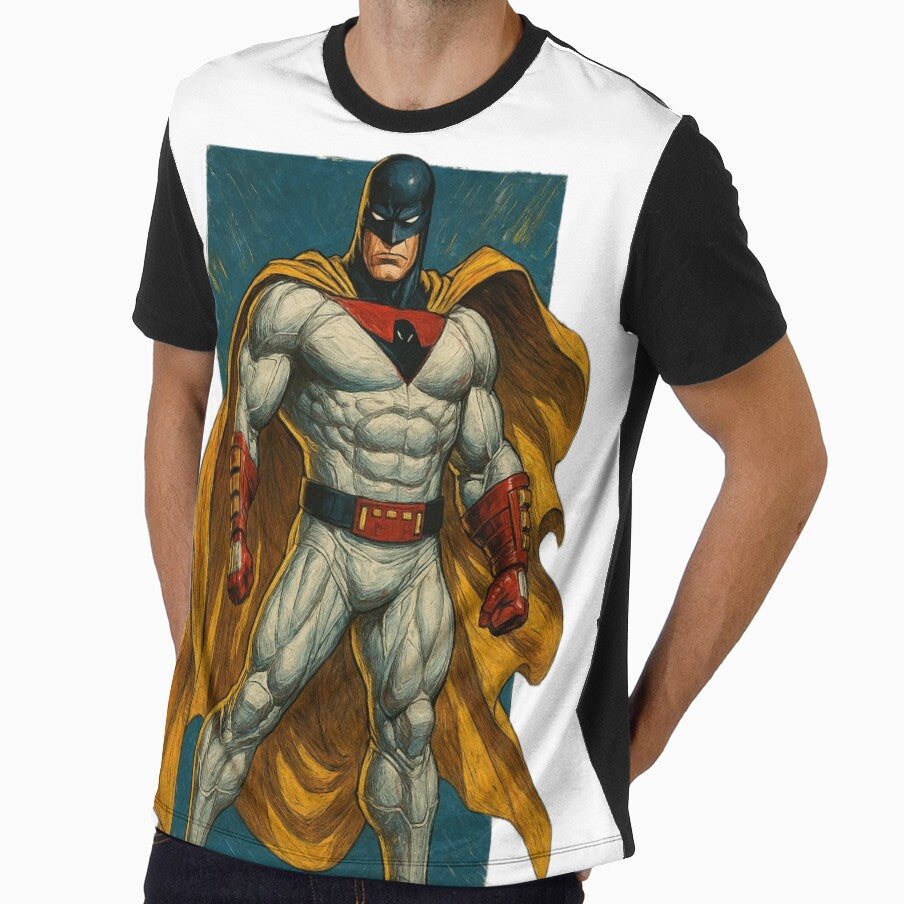 Space Ghost Retro Superhero Poster – Classic Cartoon Hero Illustration by Thogan0416