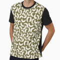 Boho gouache brush strokes in olive green by Illustrated by Nat