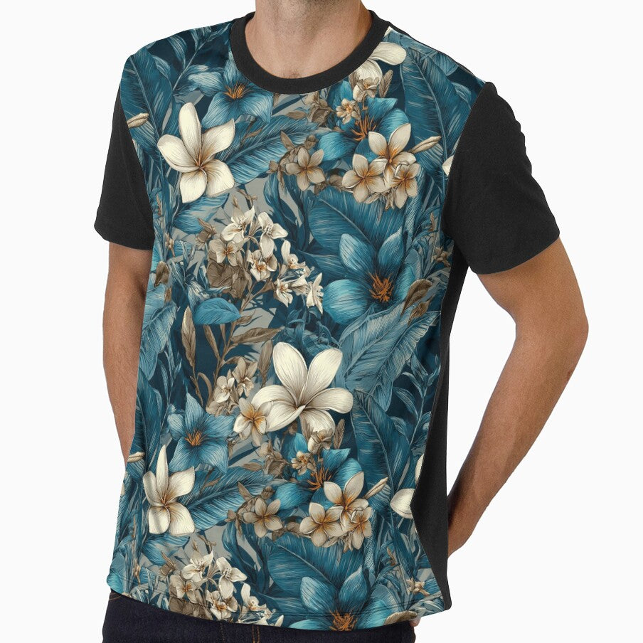 Cute Tropical Flower Print  - Flower Bouquet Pattern  - Gifts For Guys by RoyalStarsPatts