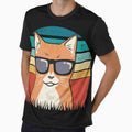Retro Sunset Cool Cat by Golden Turtle Studio