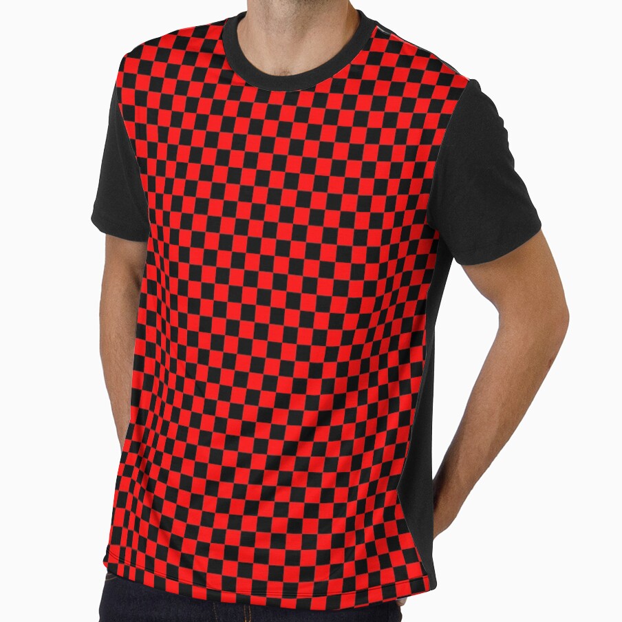 Red and Black Simple Checkerboard Design by Jrw-Design