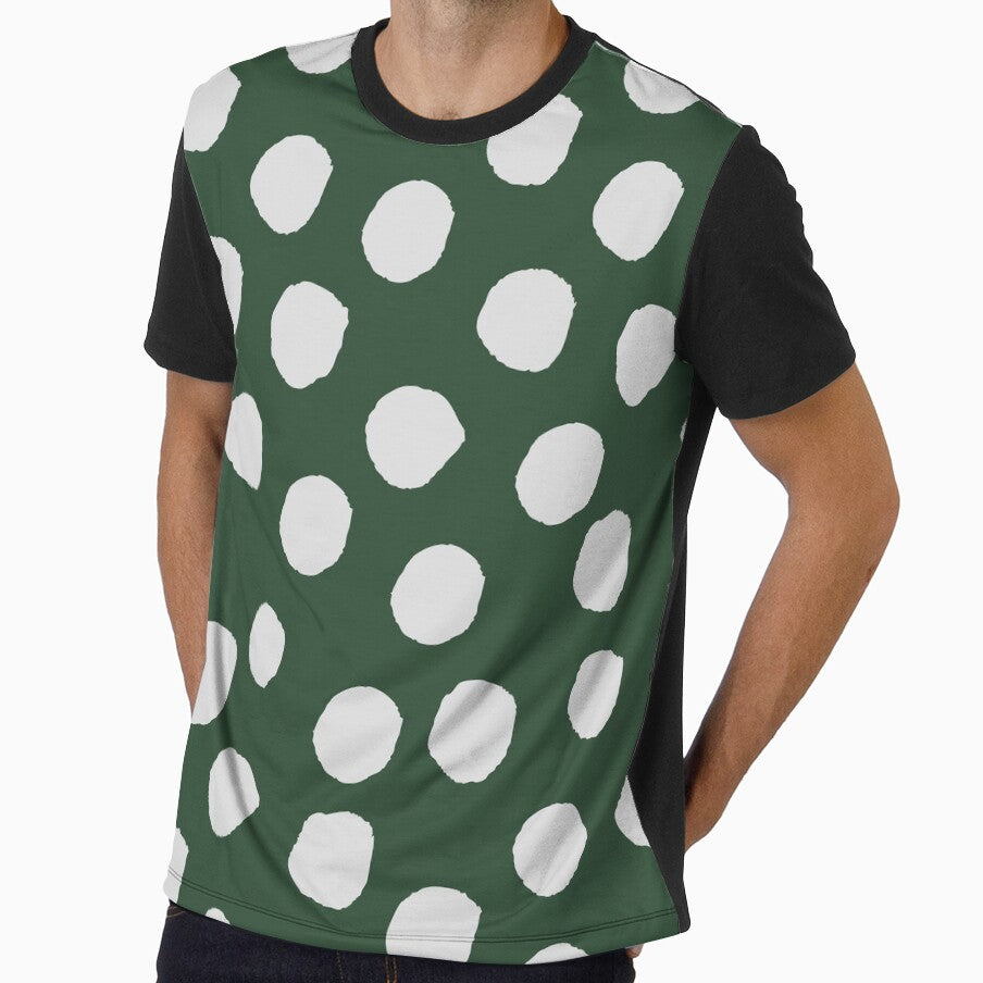 house of snakes organic dots in green and silver by neopop