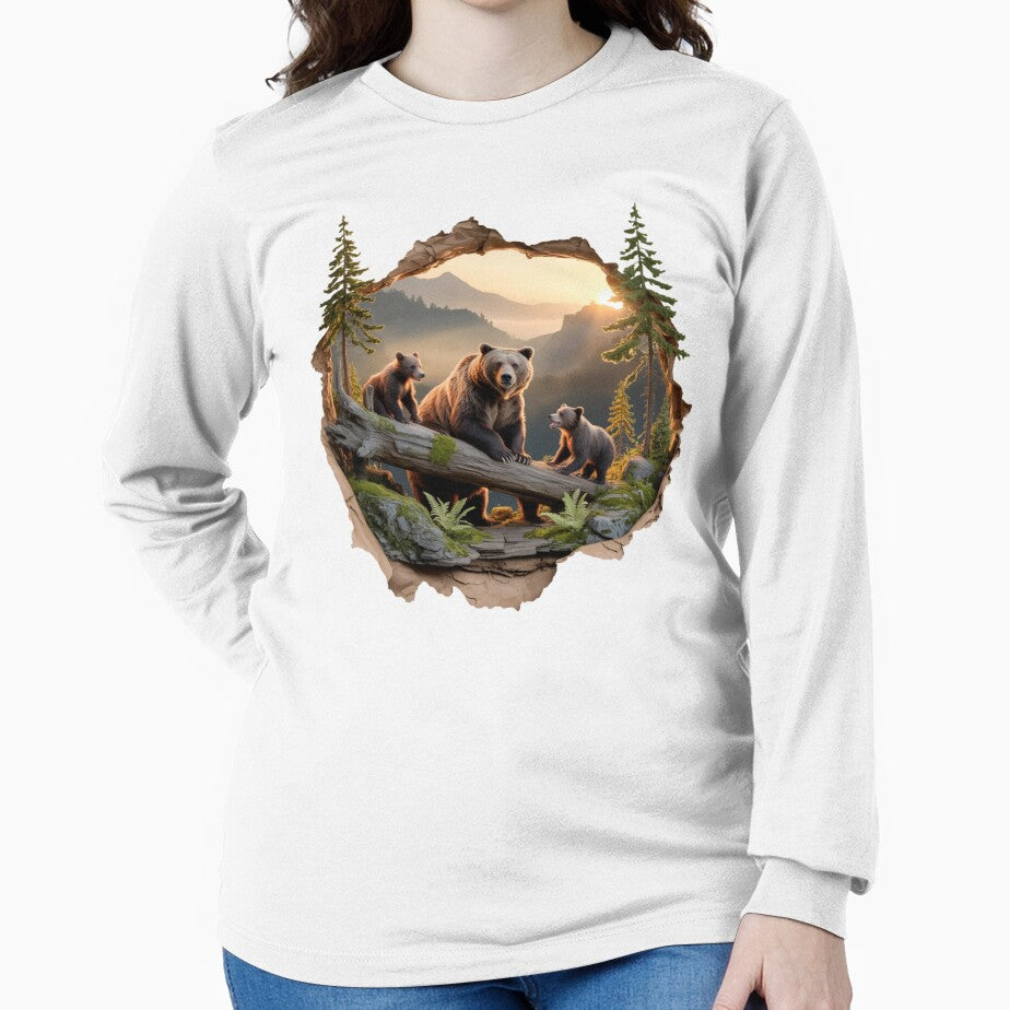bear family - hiking - camping - national park – bear adventure - scenic view - woodland - rustic - alpine - pacific northwest - canadian wilderness - leave no trace - protect the wild - bear country by JansenGS