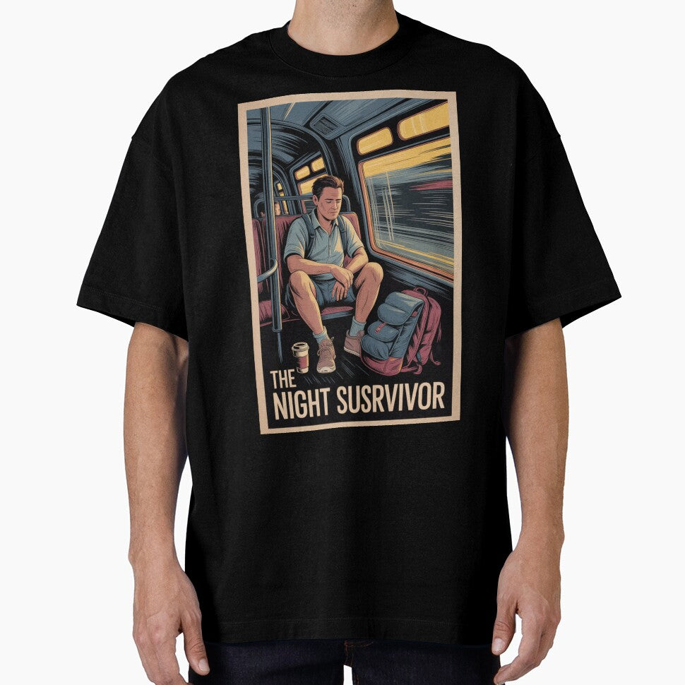 The Night Bus Survivor – Backpacker Travel Personality Sticker & Poster by TheChaosDesign