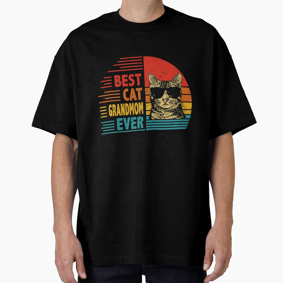 Vintage Retro Best Cat Grandmom Ever Funny Cat Lover Mother's Day Gift by EdwinaEmmanoiCo