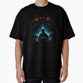 Facing the Final Boss – Dark Gamer Artwork | Cyber Fantasy Gaming T-Shirt by VireonTees