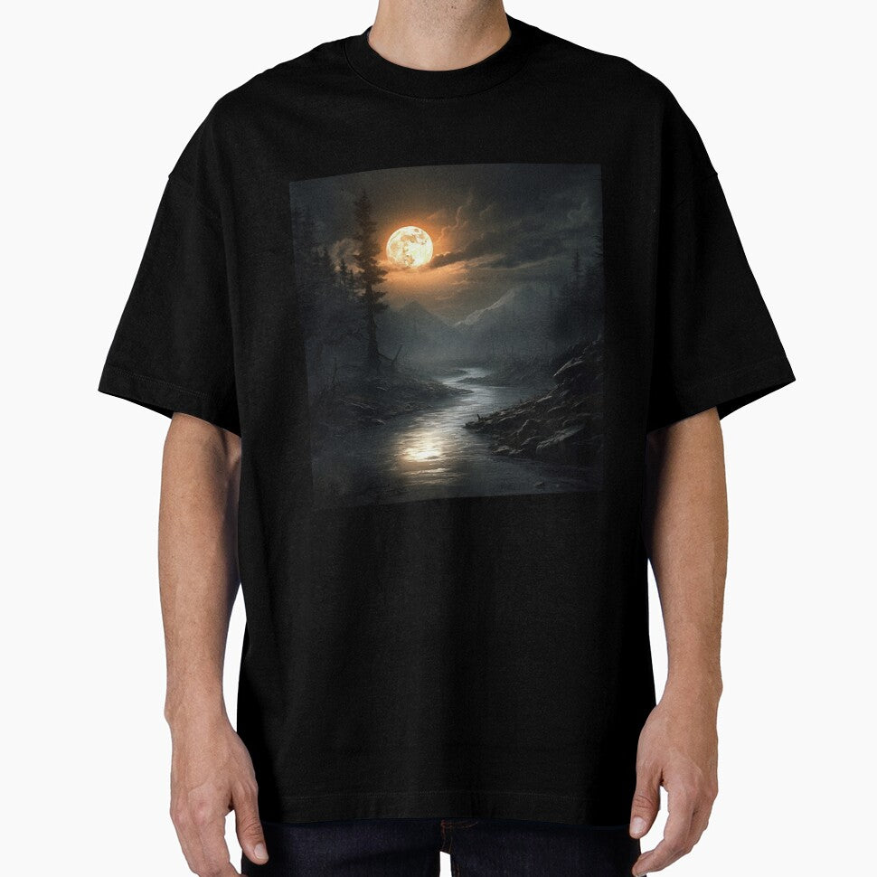 Dark Fantasy Landscape - Orange Moon Hollow by Fantasy Masterpiece