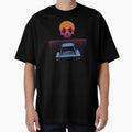 Synthwave Retrowave Aesthetic Vintage Drive Sunset 80s Skull design by A-Fashion