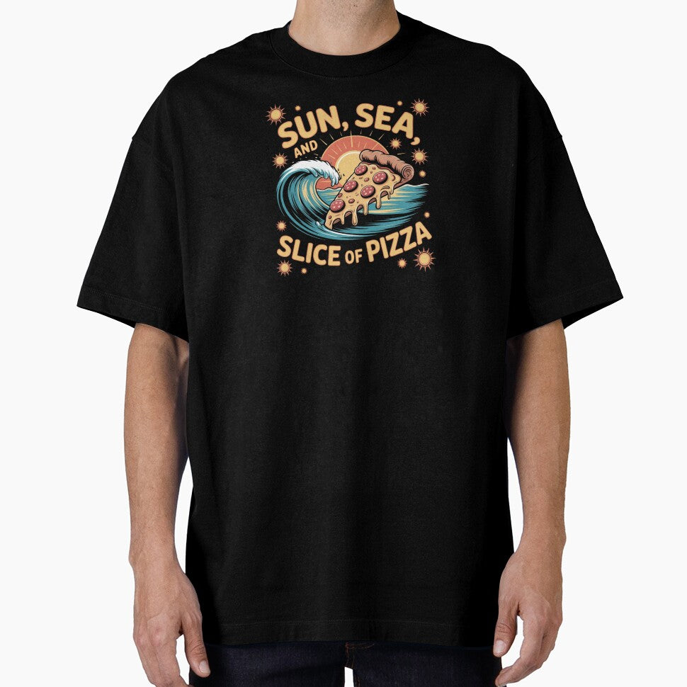 Sun, Sea, and Slice of Pizza – Beach Vibes with a Cheesy Twist by teevoxx