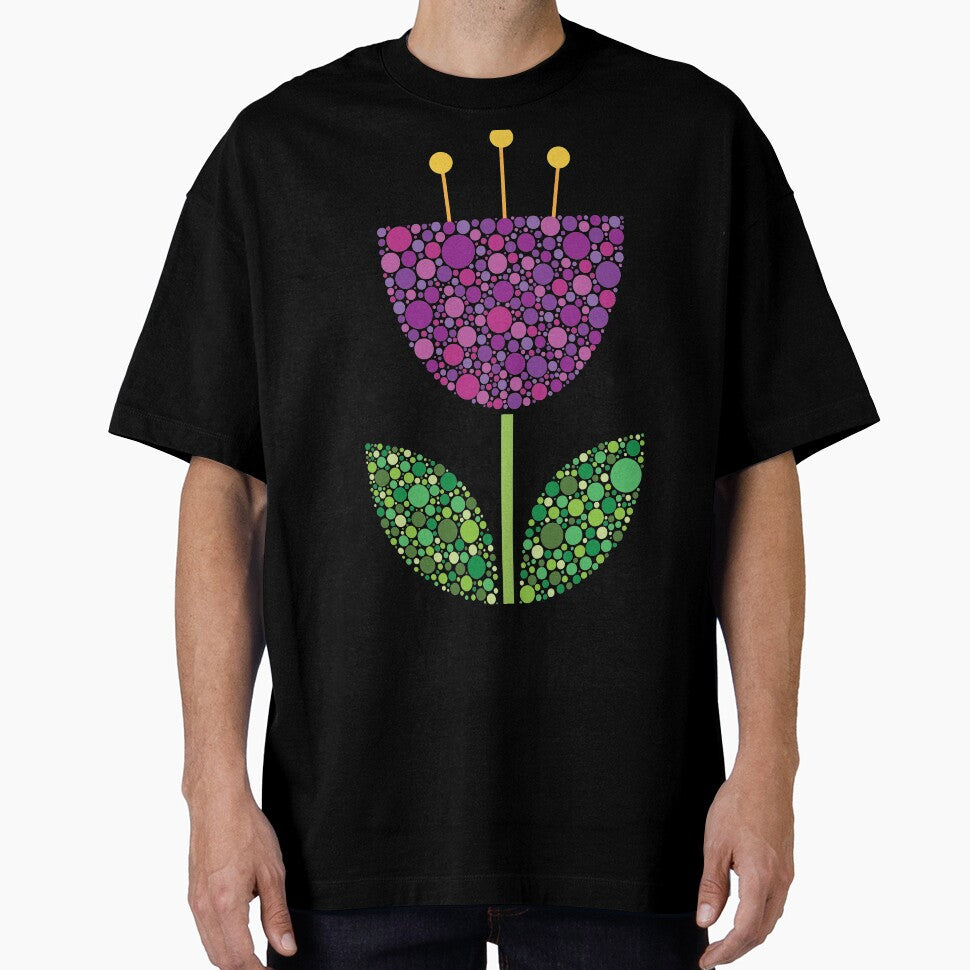 Purple Retro Dot Flower by kjeppson