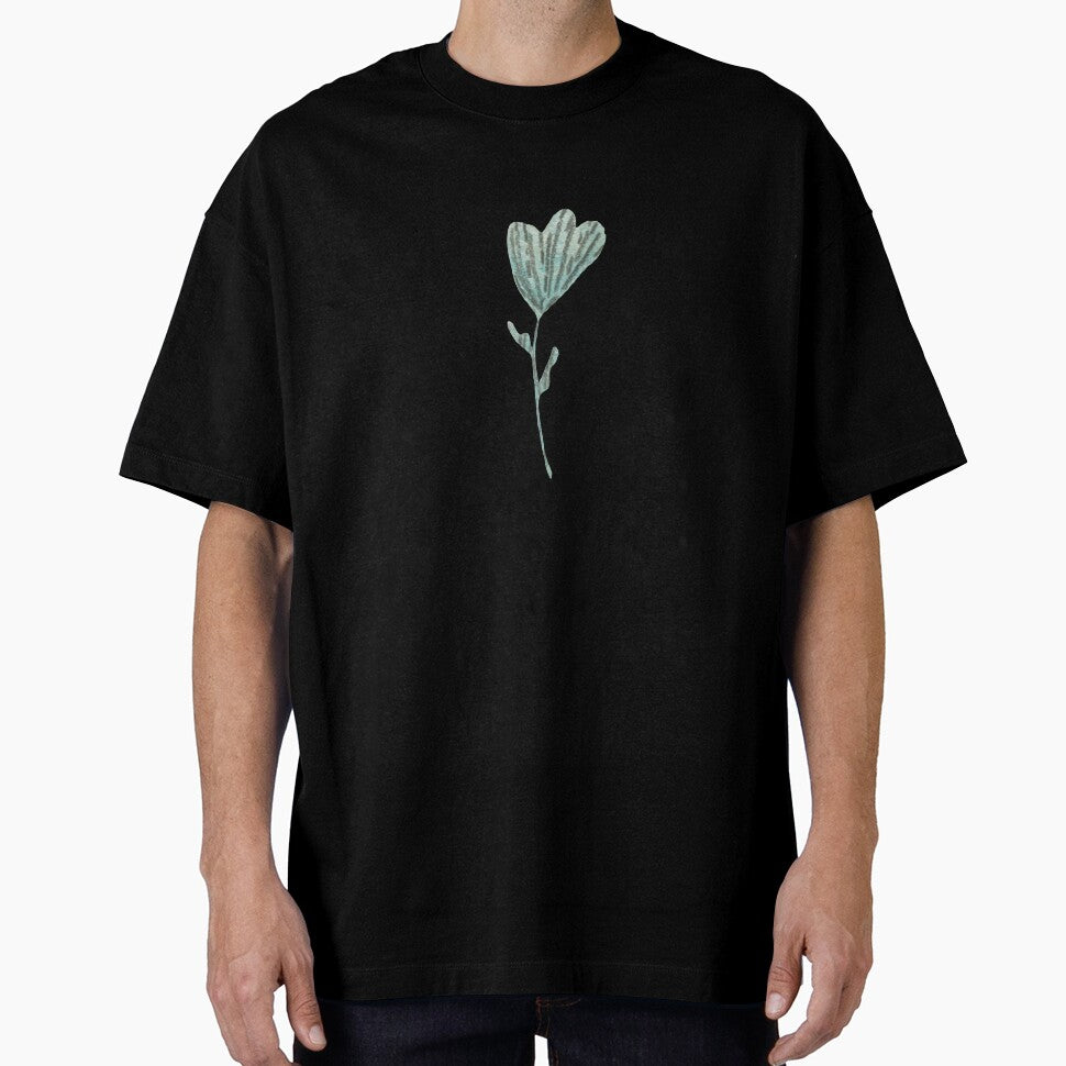 Flower green textured cartoon a watercolor sketch black by Yana Mustafina | Boho Soulful Designs
