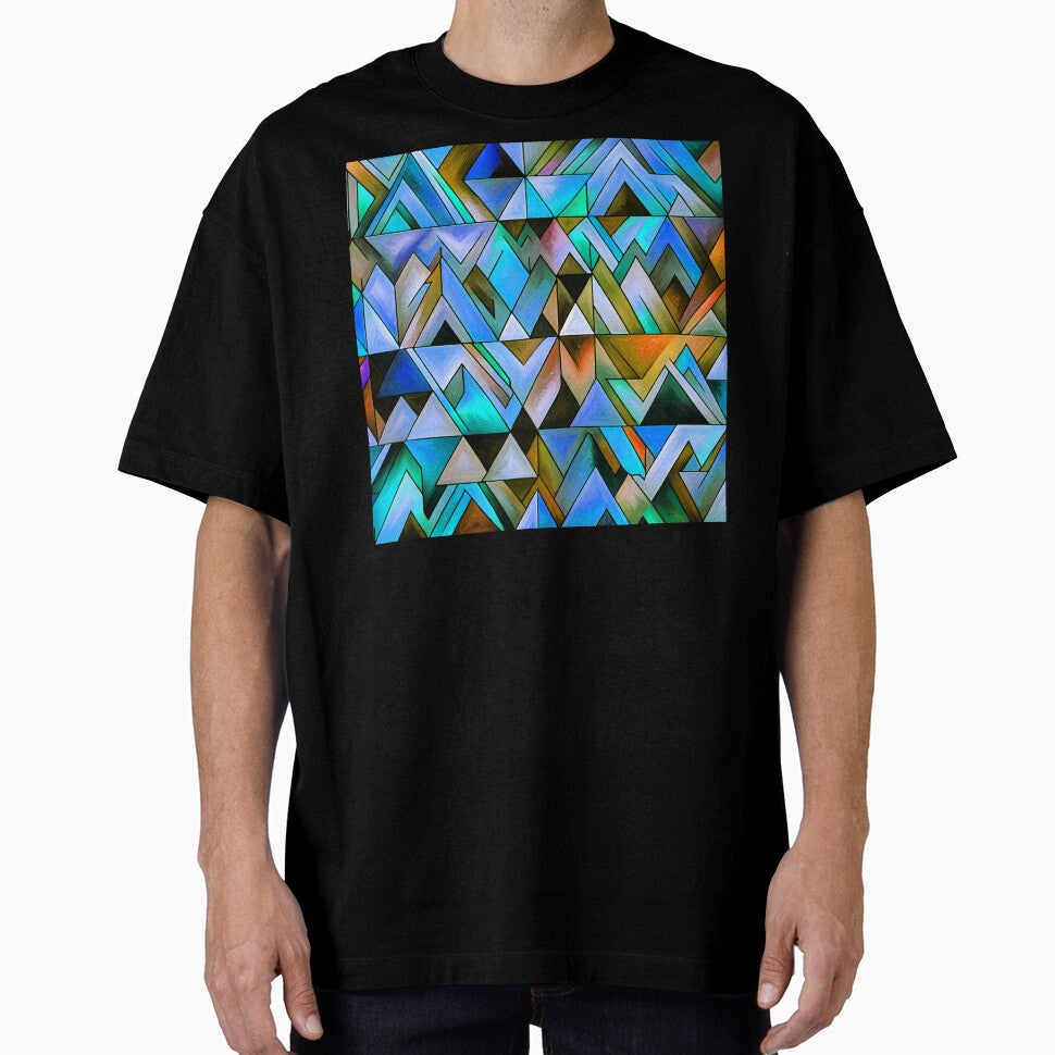 Boho Geometric Shapes In Blue, Green And Earthtone by DEC02