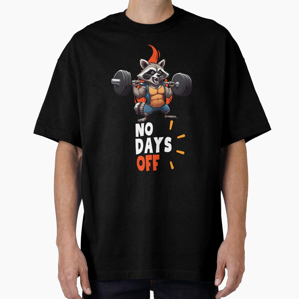 No Days Off - Raccoon Gym by OnTheTrend