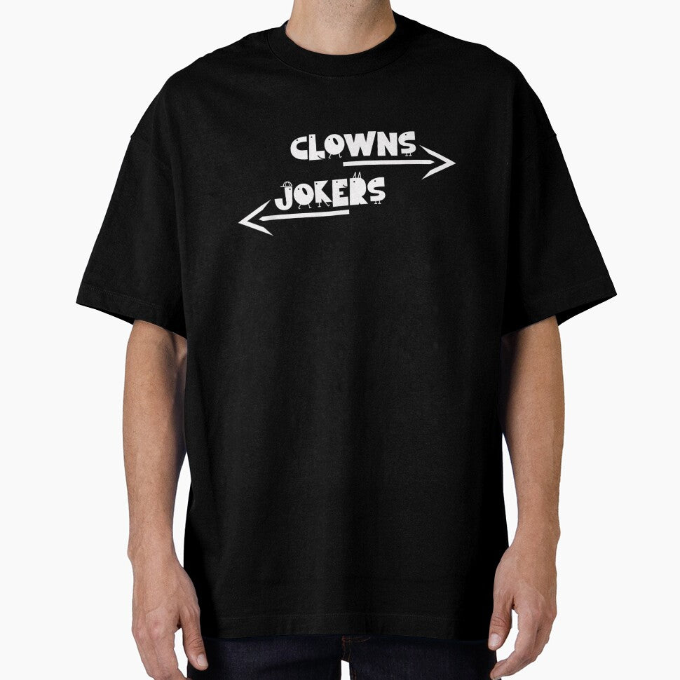 Clowns To The Left Jokers To The Right Minimalist Stick Figure Art by PhocoNibict