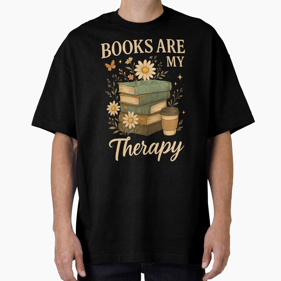 Books Are My Therapy Reading Lover Literary by MyraLorri