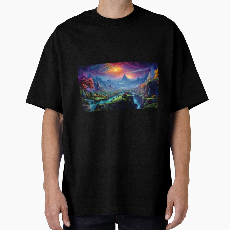 Fantasy Landscape - Double Sunrise Rainbow Sky by Fantasy Masterpiece