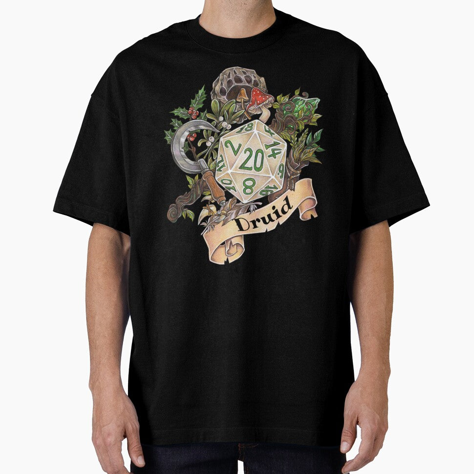 Role-playing game tabletop D20 dice gift druid by ZadzeneaArt
