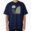 Dark Blue and Gray Minimalist Shapes by ArtforDailyLife