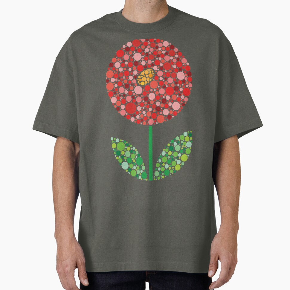 Simple Round Red Dot Flower by kjeppson