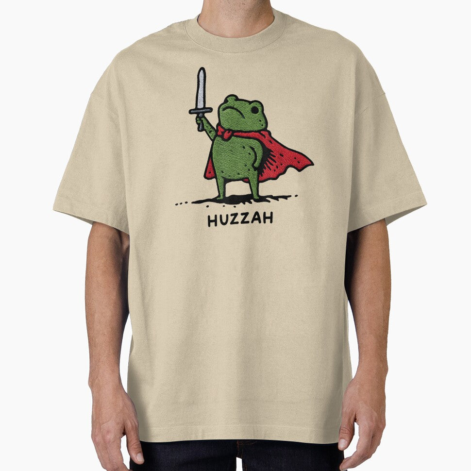 Huzzah Frog With Sword by Threadify LLC