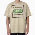 Press the start button (frame)  - Retro gaming experience  - Text based design - Black text by Nemesiscrowd