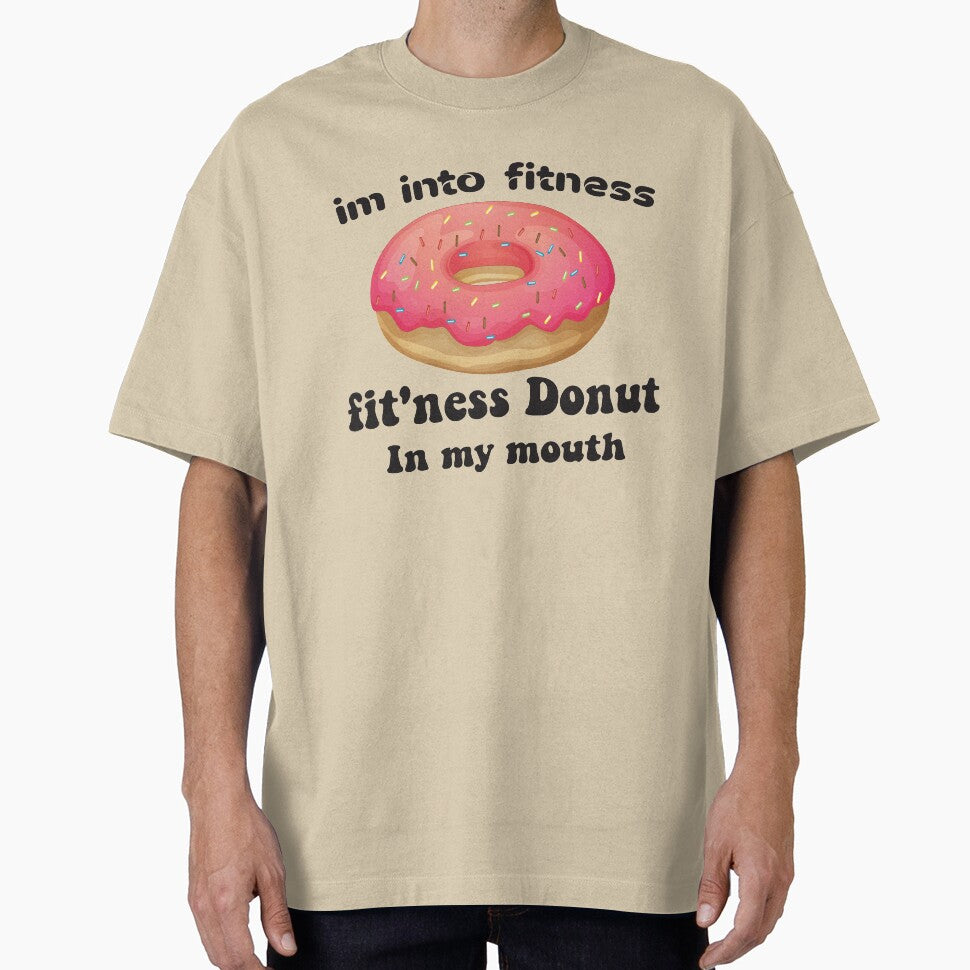 Im into fitness fit'ness Donut in my mouth-Stickers & Magnets- Shirt, Funny Fitness T Shirt, Donut Tuesday, Food Shirt by Aminepop