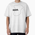 "Think" Minimalist Text Design - Minimalistic Life - Thinker by The Red Nox