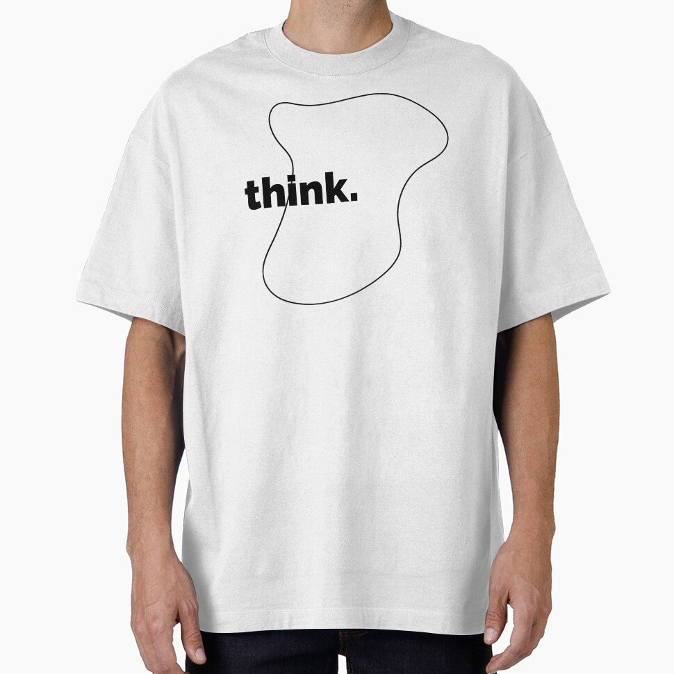 "Think" Minimalist Text Design - Minimalistic Life - Thinker by The Red Nox
