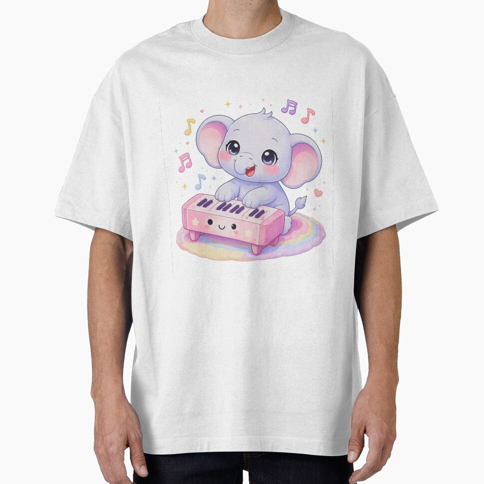 Kawaii Elephant Playing Piano - Cute Anime Style. by Lylysun
