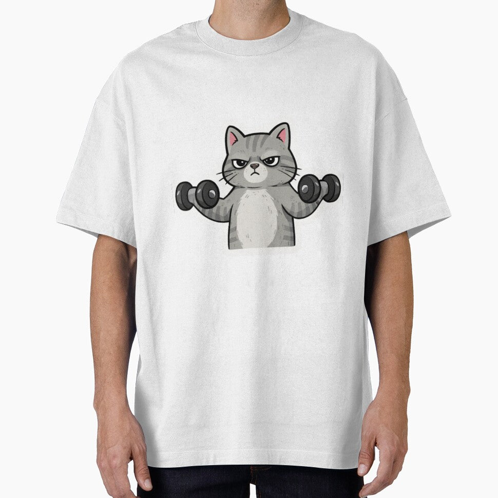 Grim Gym Cat – Funny Fitness Cat Design by Chilixi-Shop