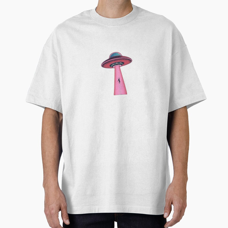 Take Me With You – Retro UFO Abduction (Pink&Blue) by sassafrastradingco
