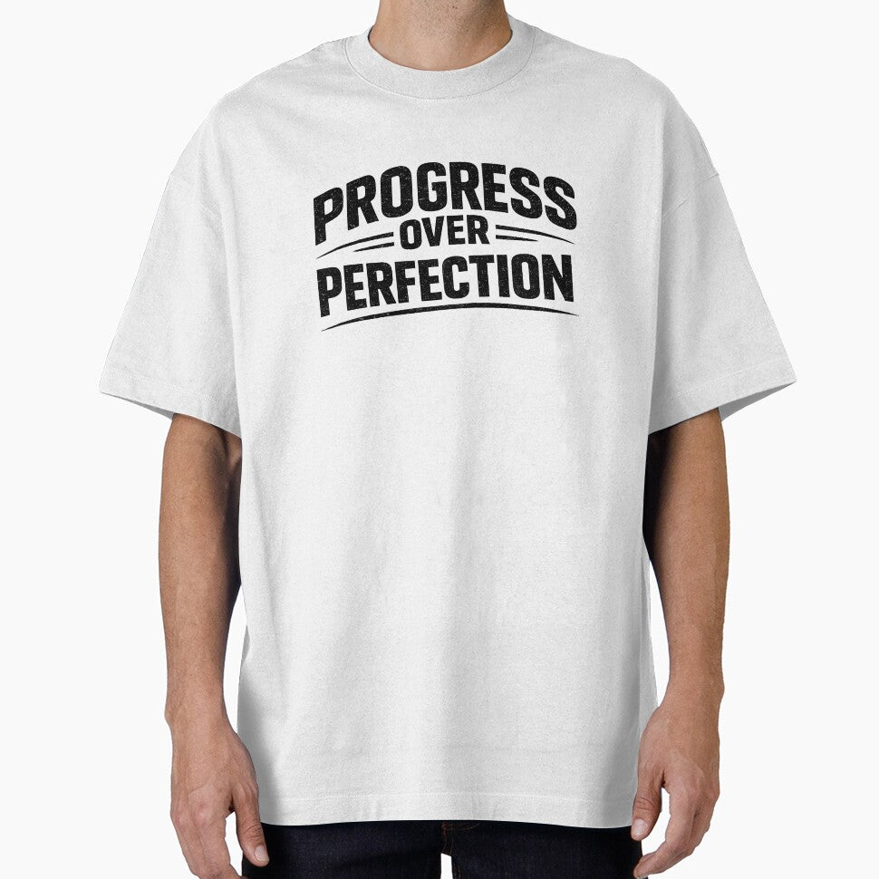 Progress Over Perfection – Gym Motivation Fitness Quote Design by Mavriboy