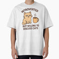 Introverted But Willing to Discuss Cats – Funny Cat Lover Design by EchoGrafik