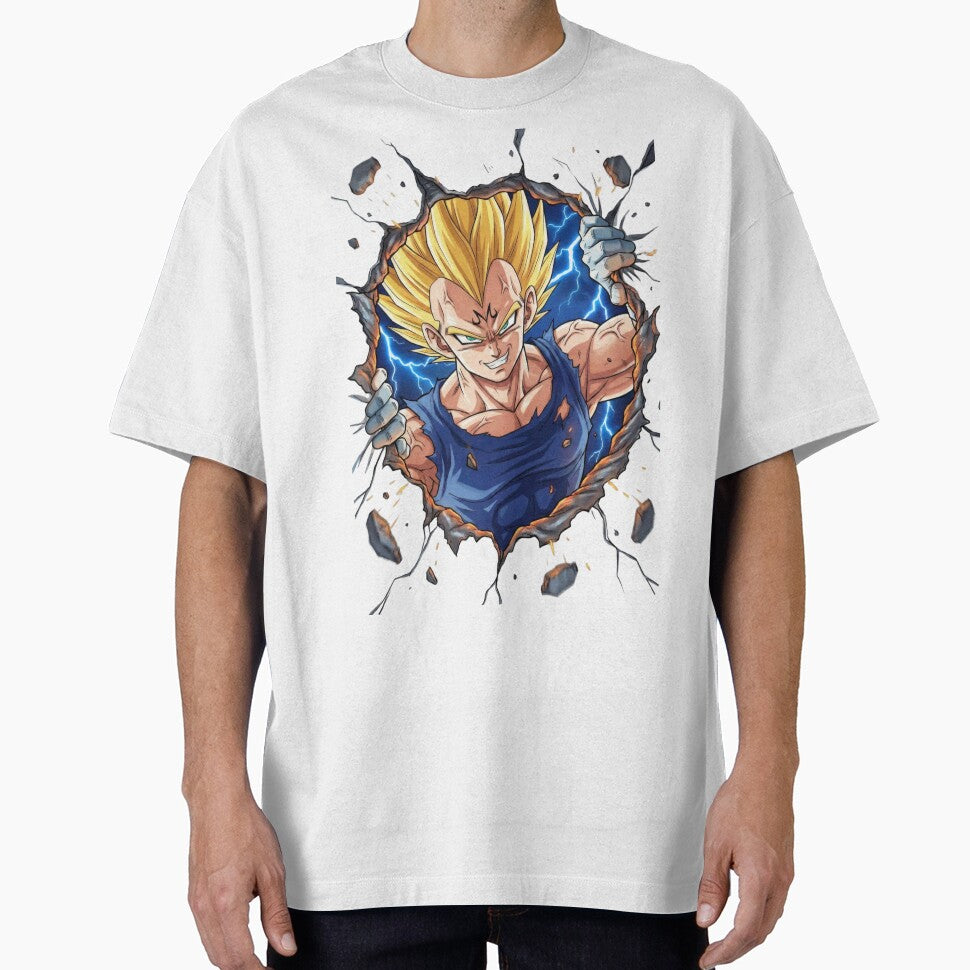 Unleashed Anime Warrior Breaking Through Energy W by Artistic canvas store
