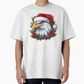 Adorable Christmas Eagle donning a Santa Claus hat by MOA-trends
