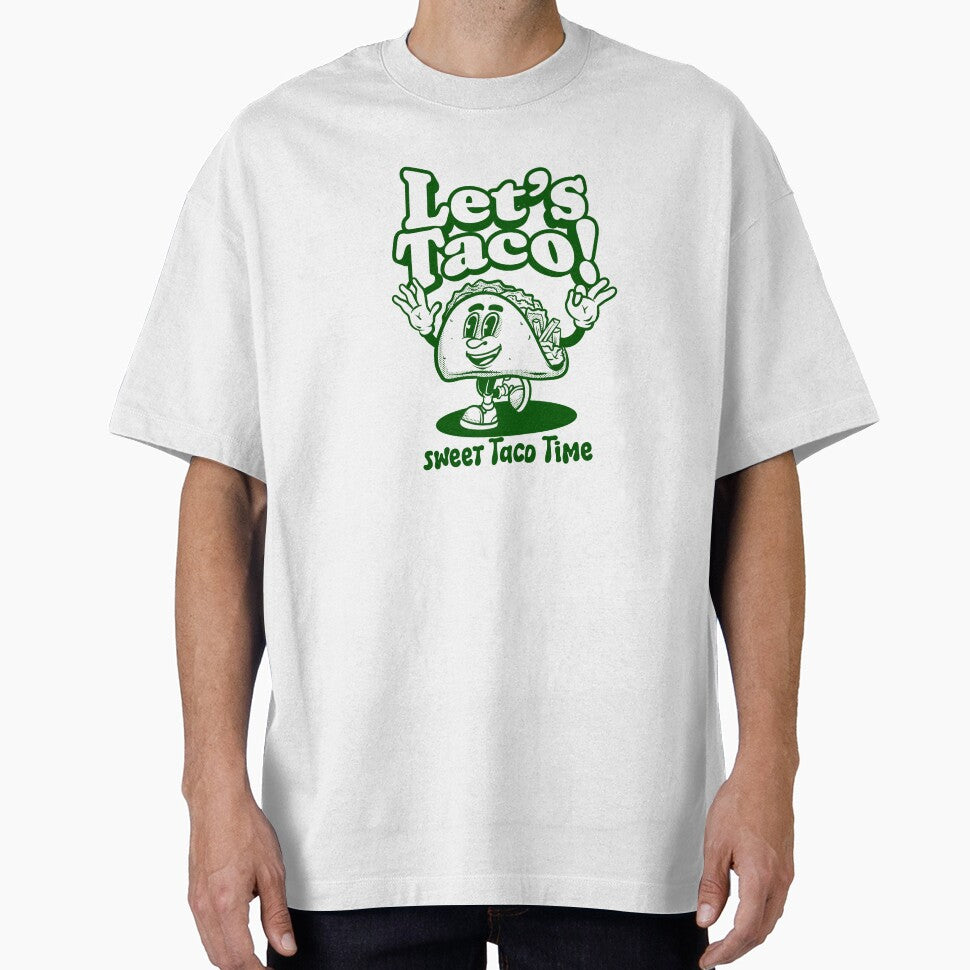 unique groovy taco food tshirt mascot character by sanwr