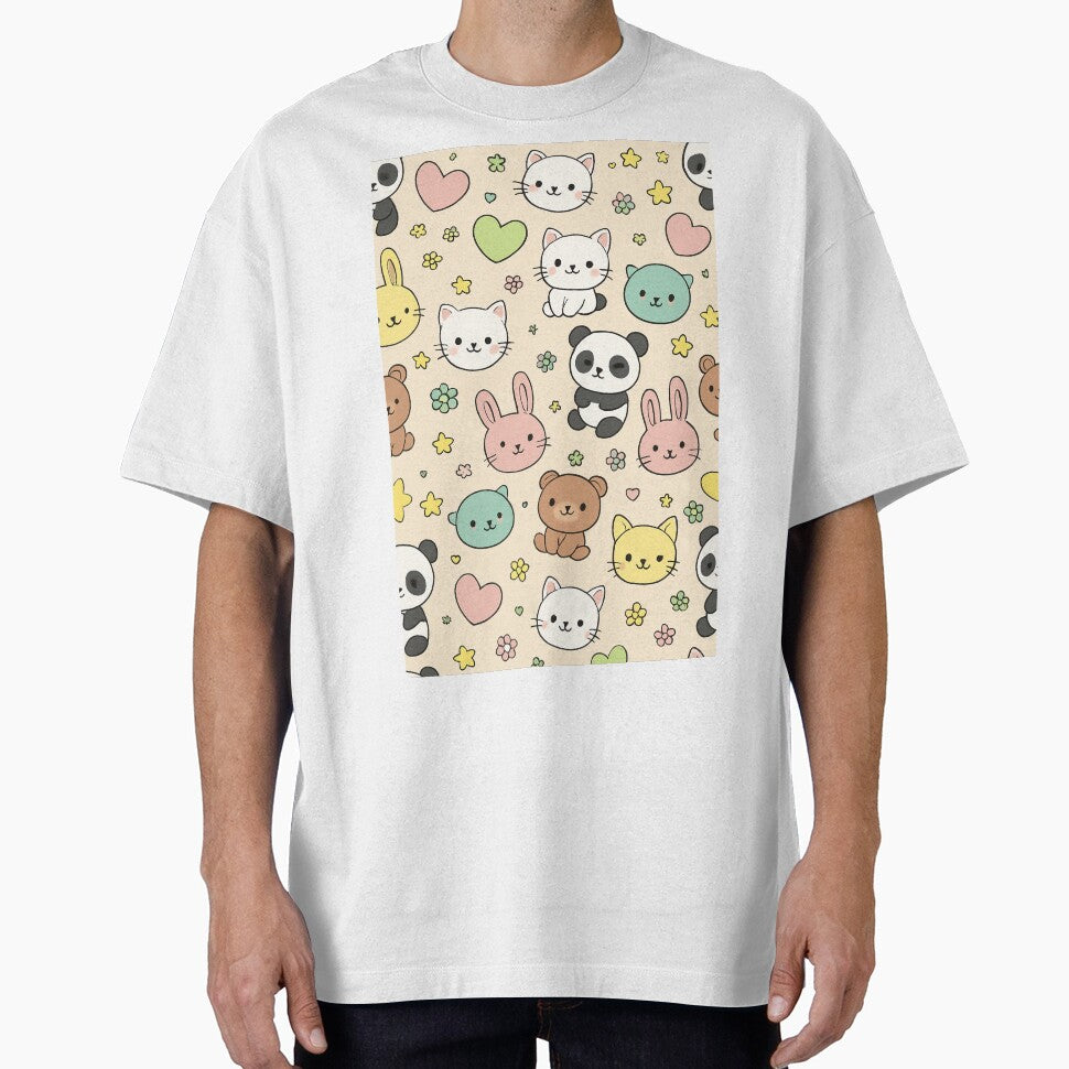 Cute Kawaii Animals Pattern – Pastel Cartoon Design by ethnicdigital