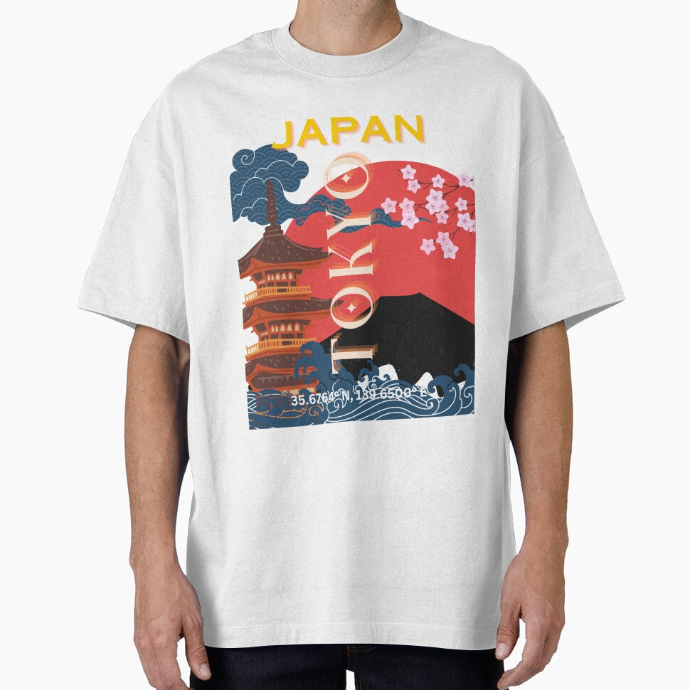 Tokyo Japan Travel Art, Retro Travel Art by Magic Love Art Print
