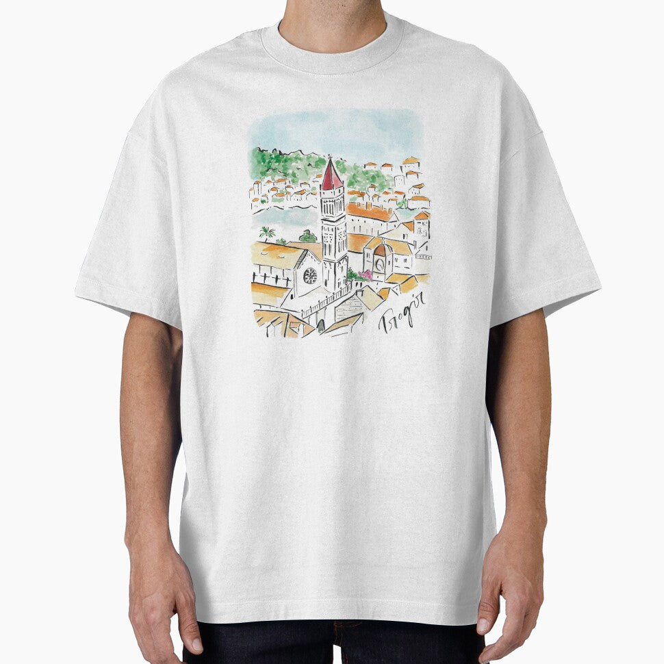 Trogir, Croatia Travel Poster Print Sticker by alwaysbookish