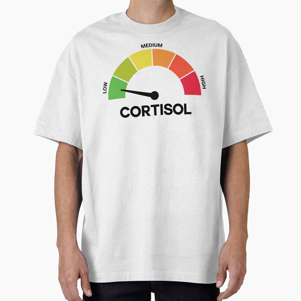 Funny Cortisol Low Level Stress Meter Meme – Anxiety & Burnout Humor Design by artworkathome