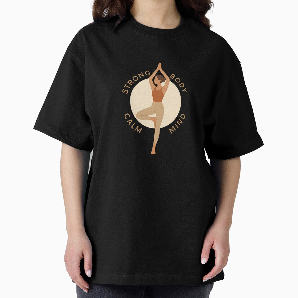 Strong Body Calm Mind - Minimalist Yoga Design by MKreative Studio