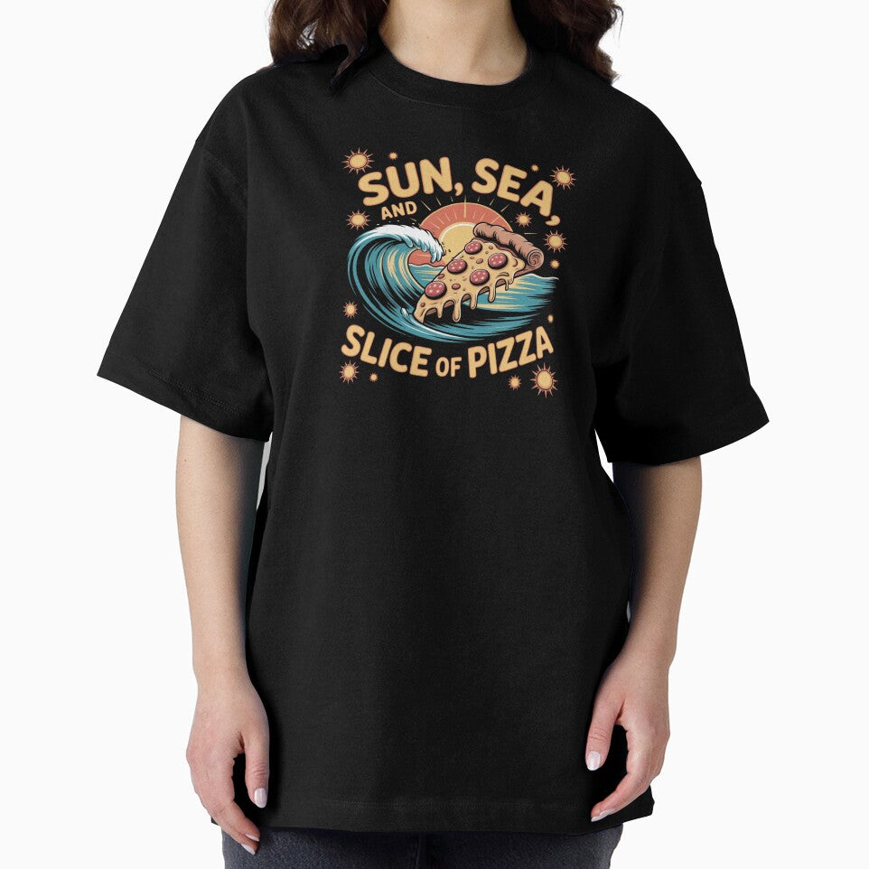 Sun, Sea, and Slice of Pizza – Beach Vibes with a Cheesy Twist by teevoxx