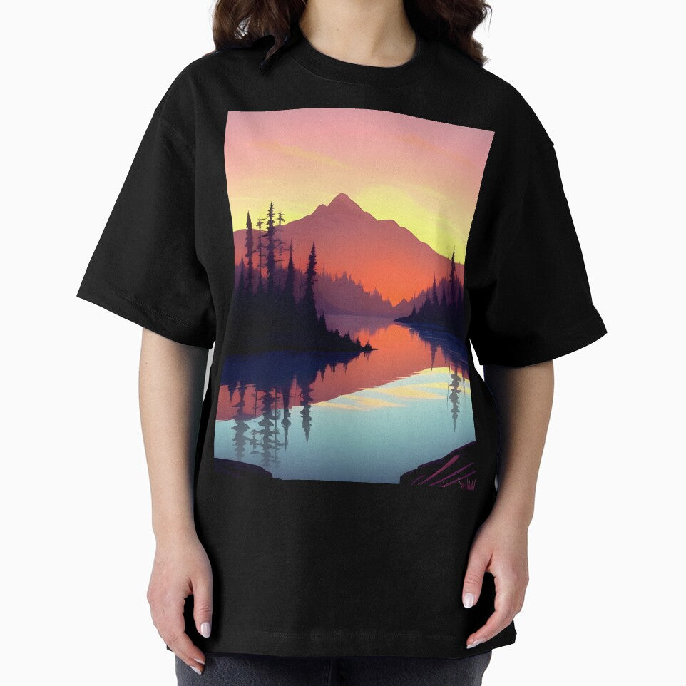Add a Touch of Beauty and Tranquility to Your Life with Our Stunning Minimalist Landscape Sunrise View Prints by supeart