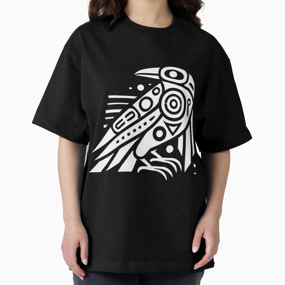 Pacific Northwest Raven – Negative Space Linework Design by D'riftr