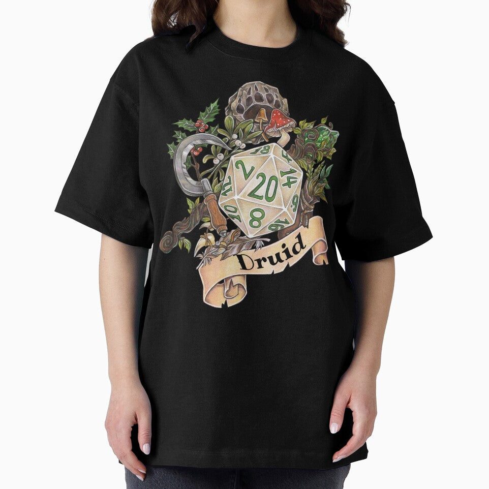 Role-playing game tabletop D20 dice gift druid by ZadzeneaArt