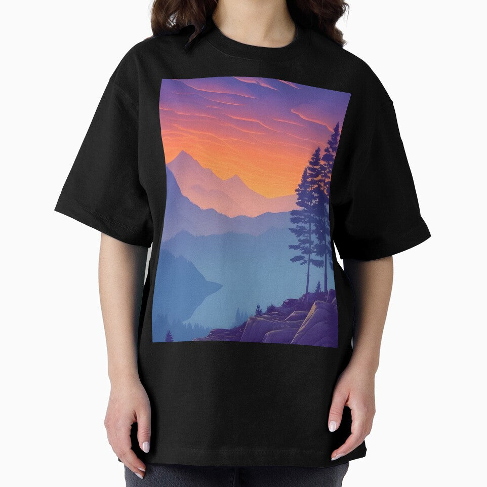 Discover the Elegance and Charm of Our Collection of Minimalist Matte Painting of Beautiful Mountain Landscape in the Bavarian Alps Prints by supeart