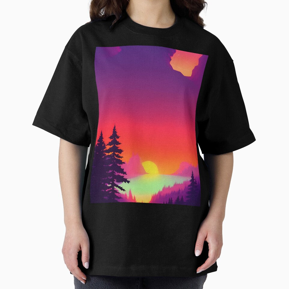Discover the Elegance and Charm of Our Collection of Minimalist Landscape Mountain View Sunrise Prints by supeart