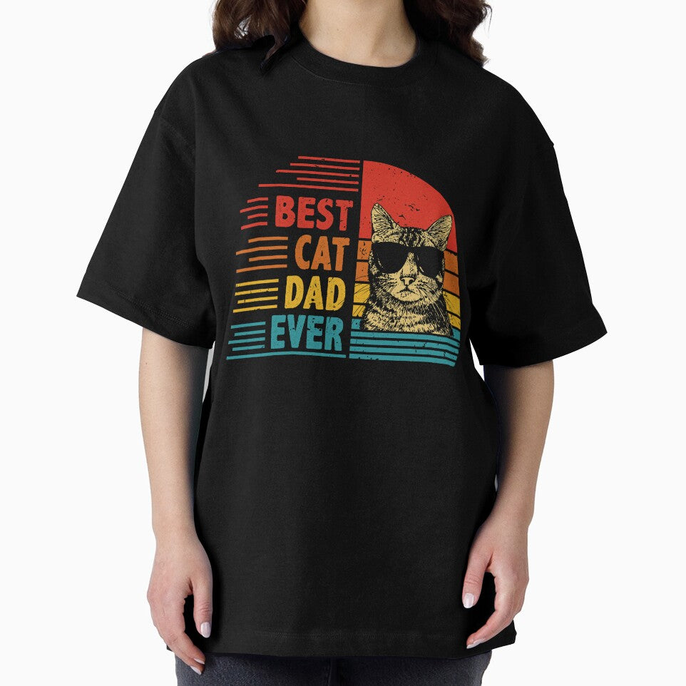 Vintage Retro Best Cat Dad Ever Funny Cat Lover Father's Day Gift by EdwinaEmmanoiCo