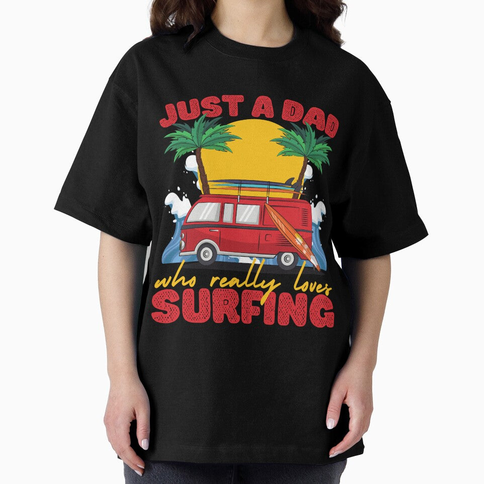 Just a Dad Who Loves Surfing Red by to-esu
